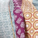 Lush Décor Bohemian Striped Quilt Reversible 3 Piece Bedding Set, King, Turquoise